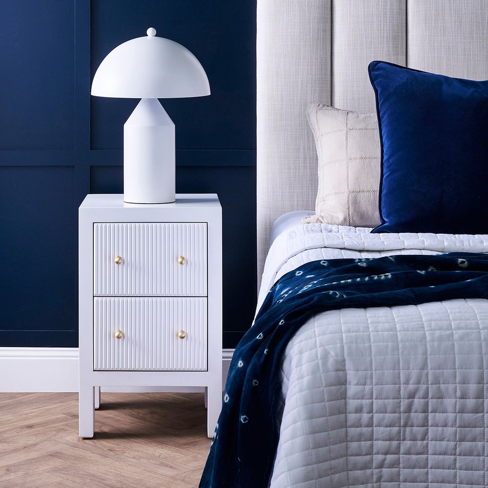 Lucas Table Lamp White Base With White Shade - 12384
