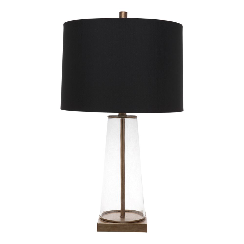 Aspen Table Lamp Antique Gold Base With Black Shade - 13324