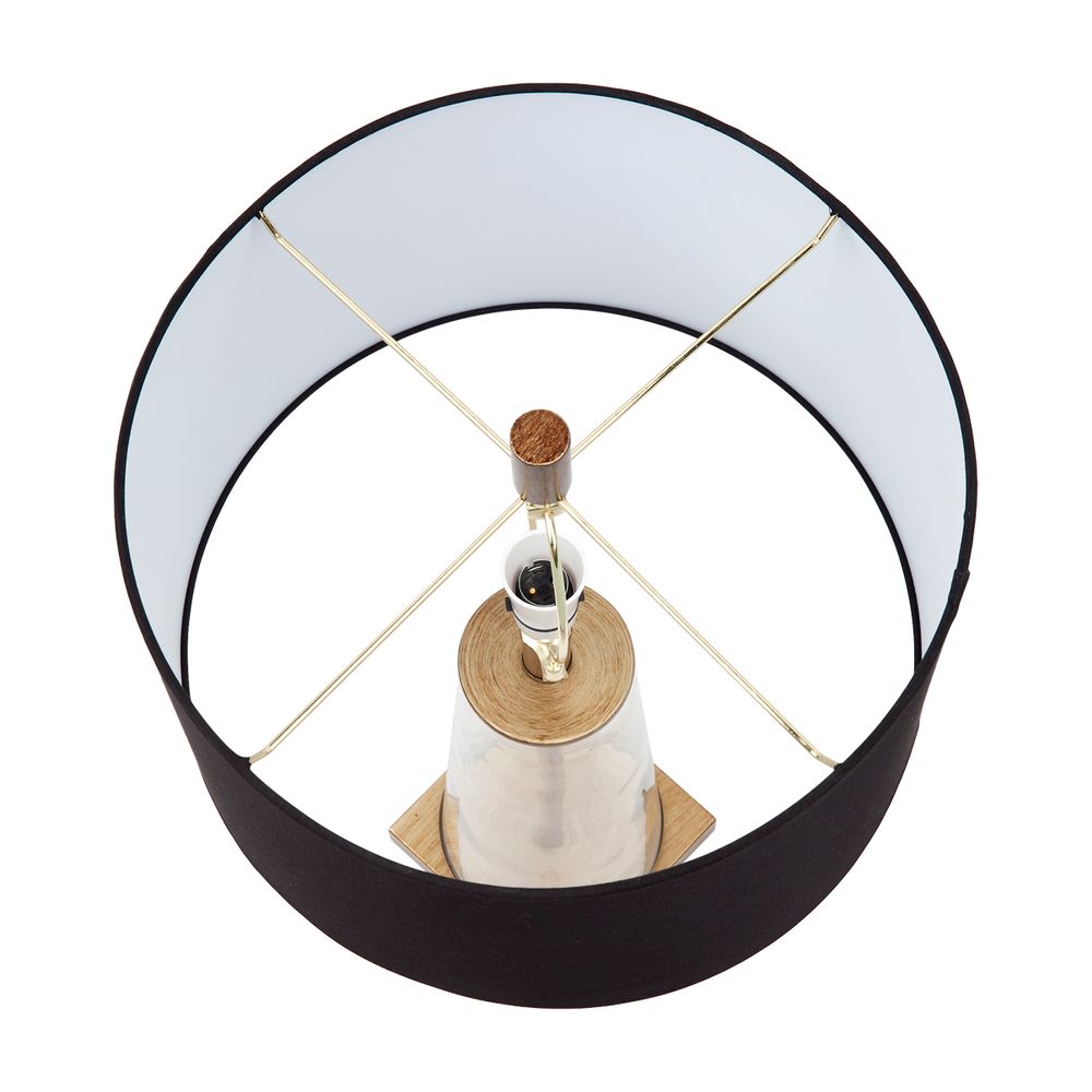 Aspen Table Lamp Antique Gold Base With Black Shade - 13324