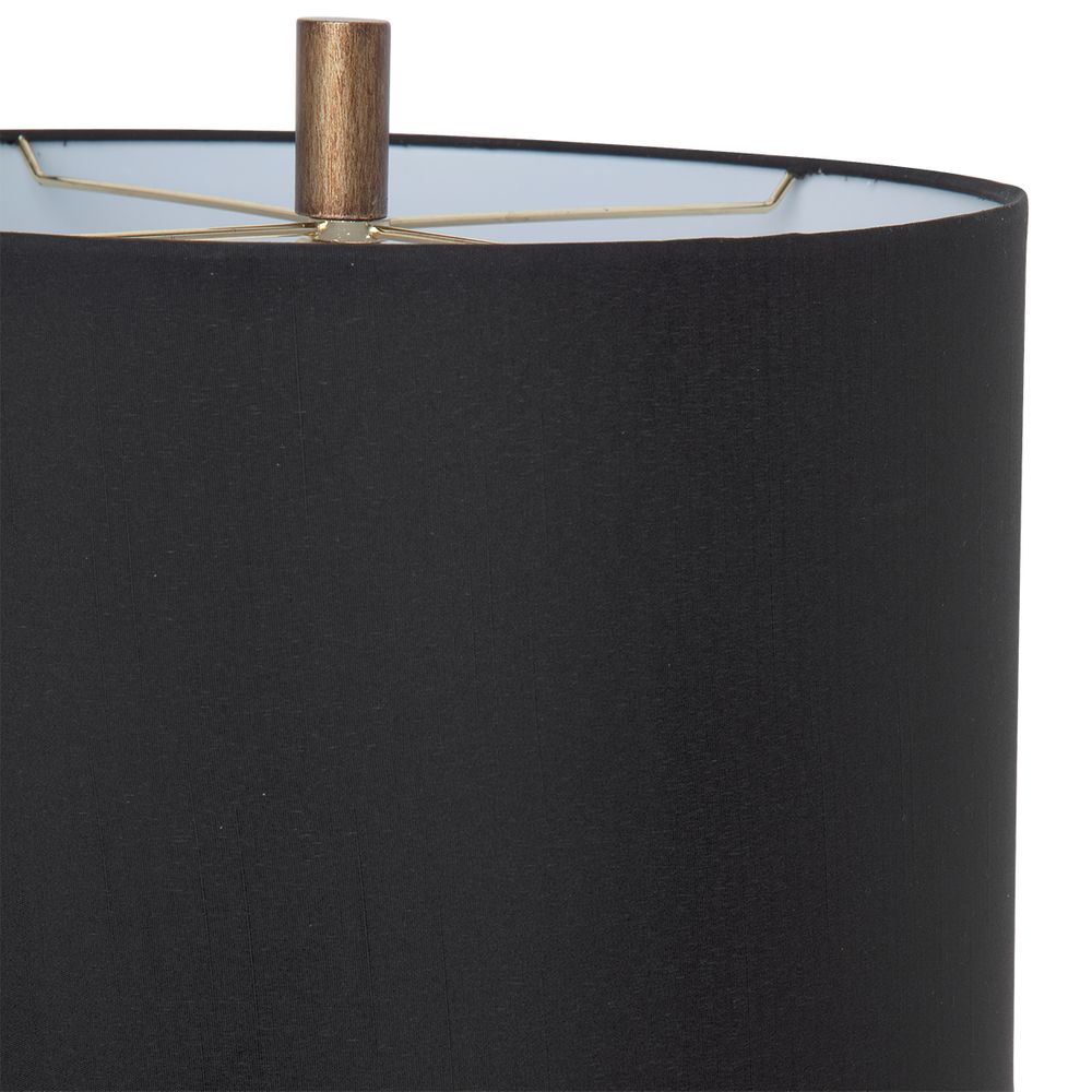 Aspen Table Lamp Antique Gold Base With Black Shade - 13324