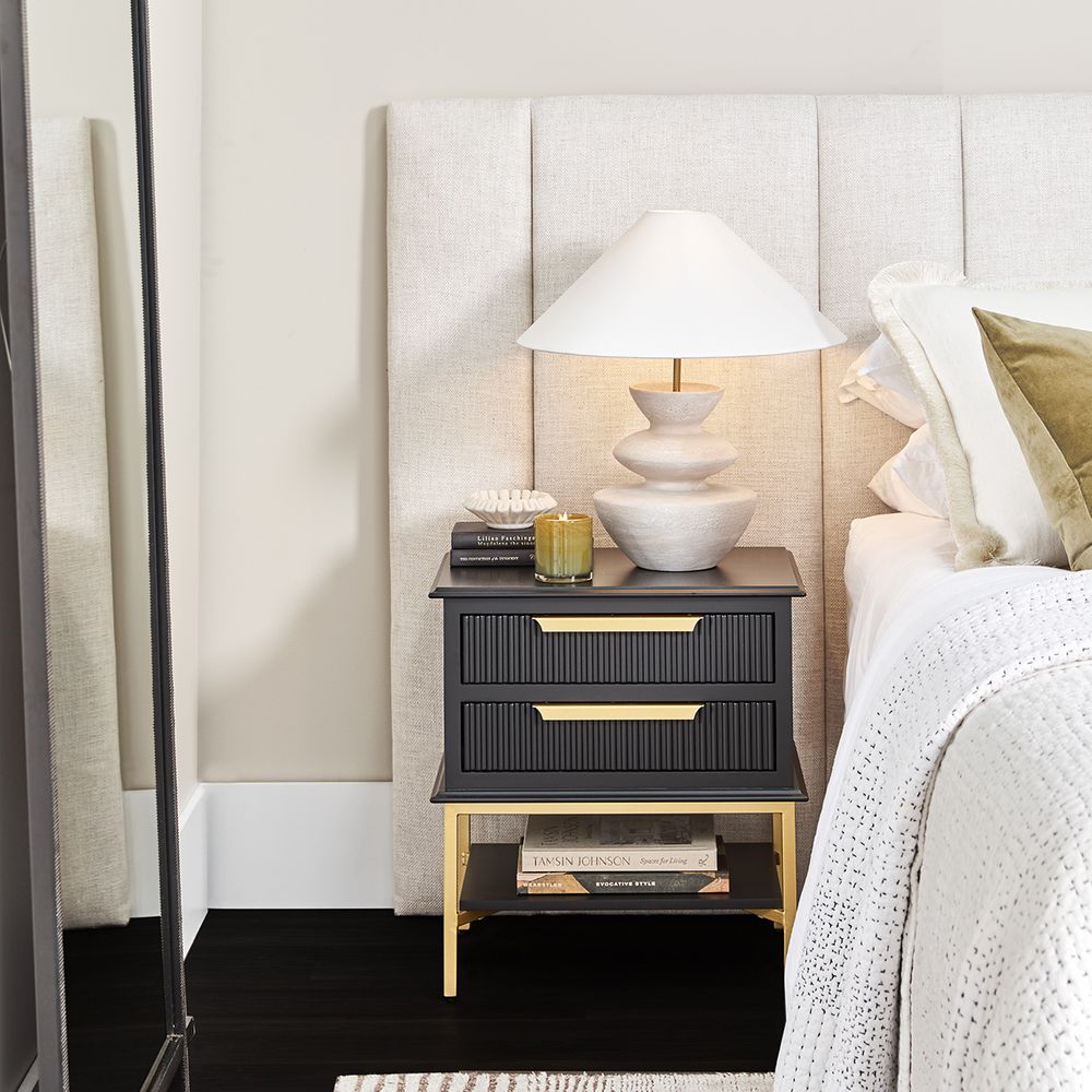 Perama Table Lamp Natural Base With White Shade - 12364