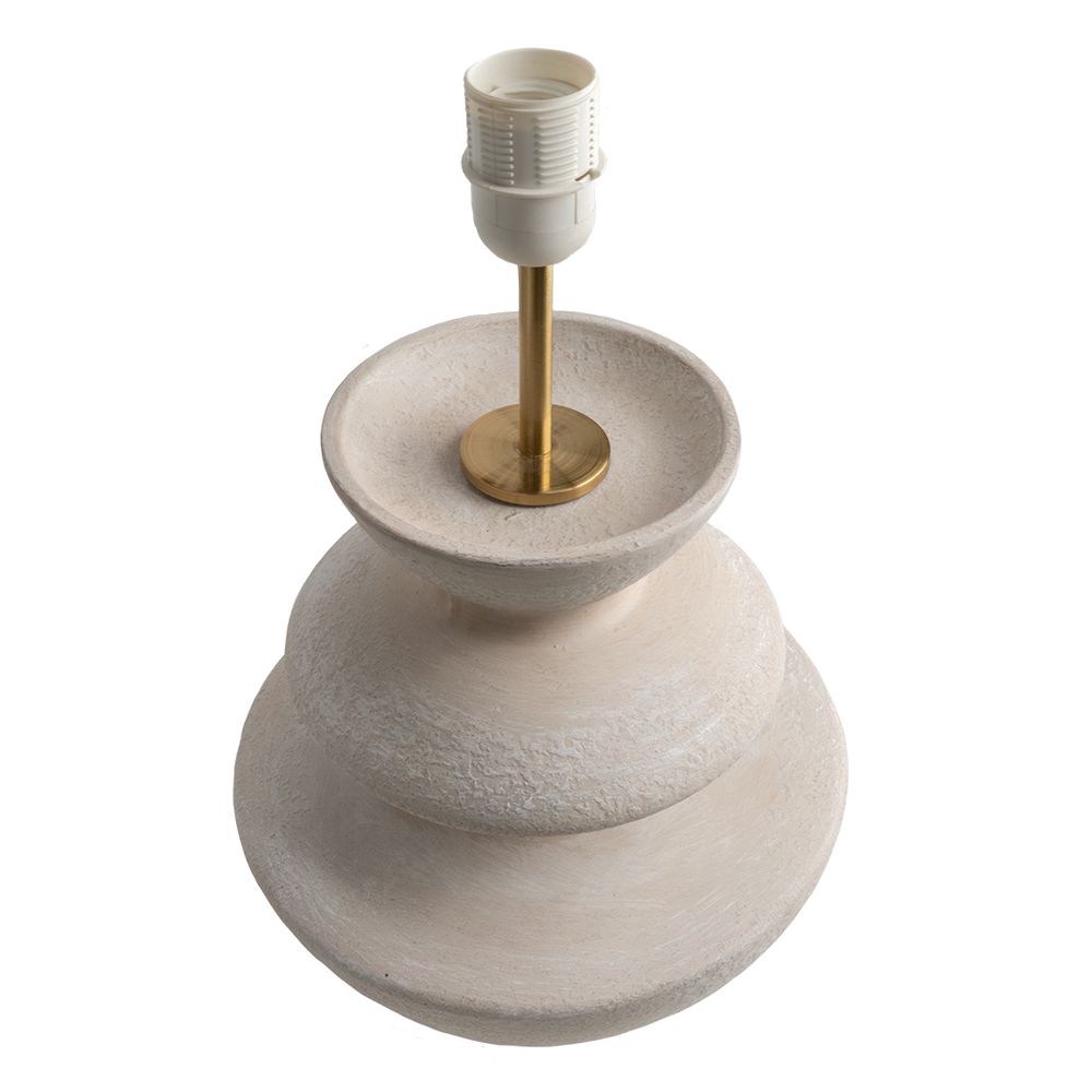 Perama Table Lamp Natural Base With White Shade - 12364