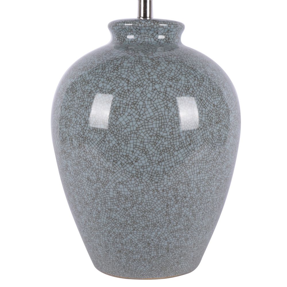 Ascot Table Lamp Blue-Grey Base With White Shade - 12453