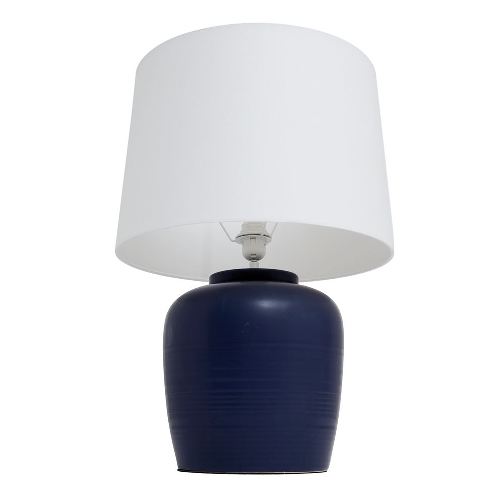 Levanzo Table Lamp Navy Blue Base With White Shade - 12468