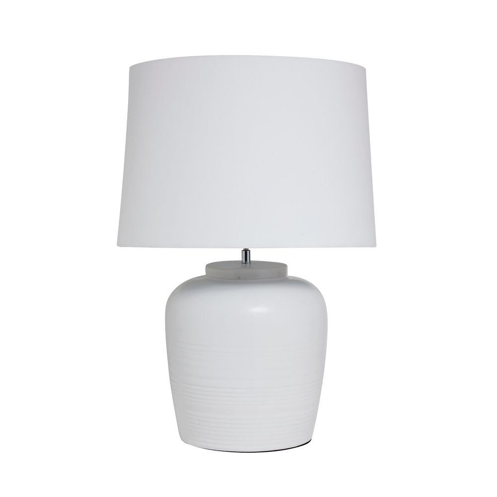 Levanzo Table Lamp White Base With White Shade - 12441