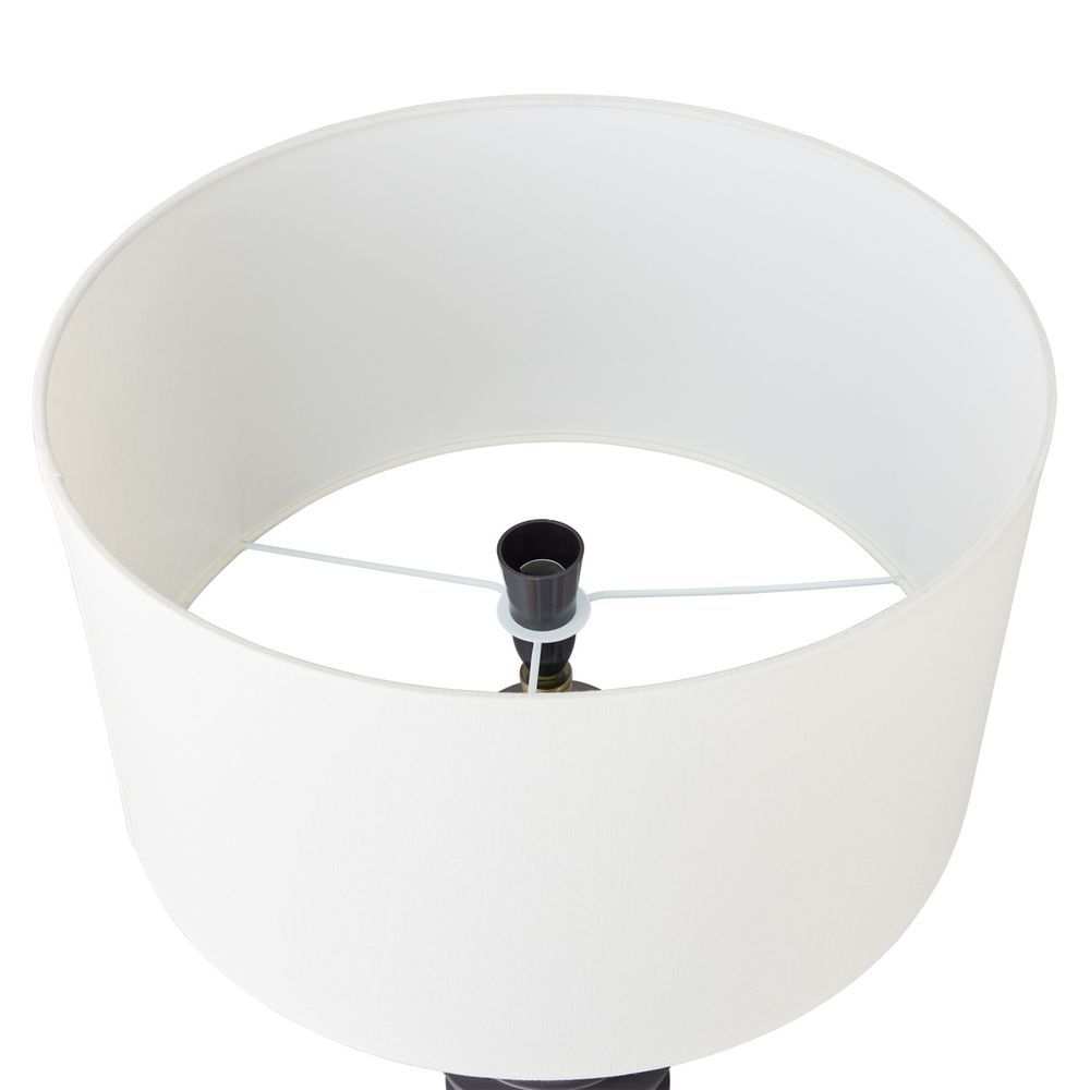 Mendoza Table Lamp Grey Base With White Shade - 12460