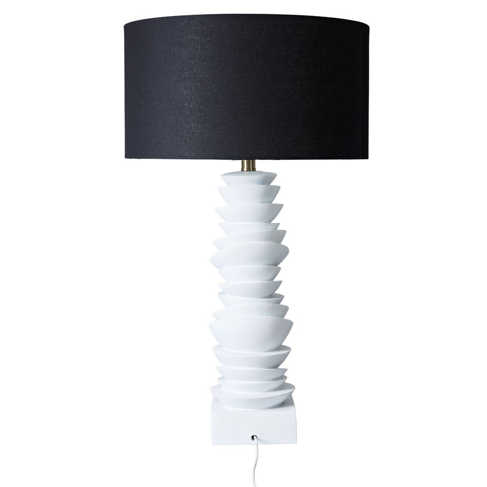 Mendoza Table Lamp White Base With Black Shade - 12491