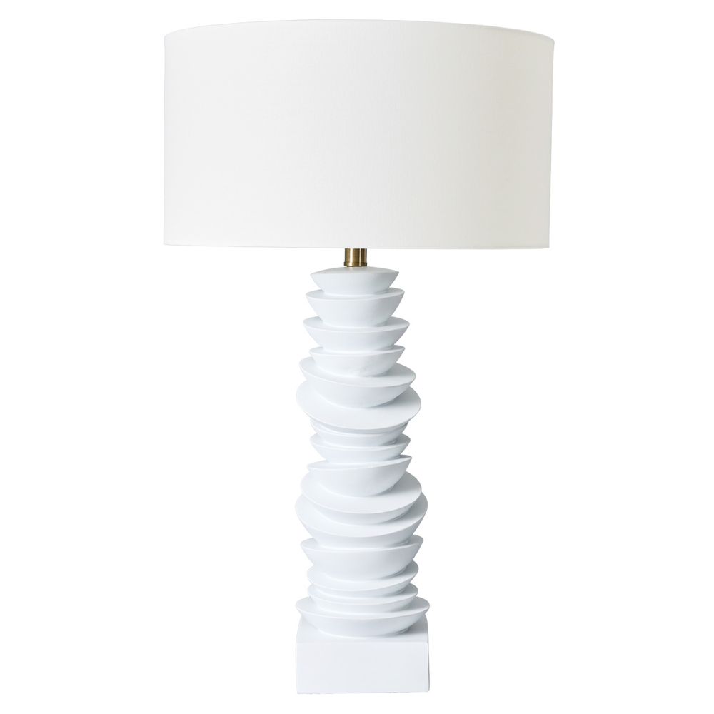 Mendoza Table Lamp White Base With White Shade - 12461