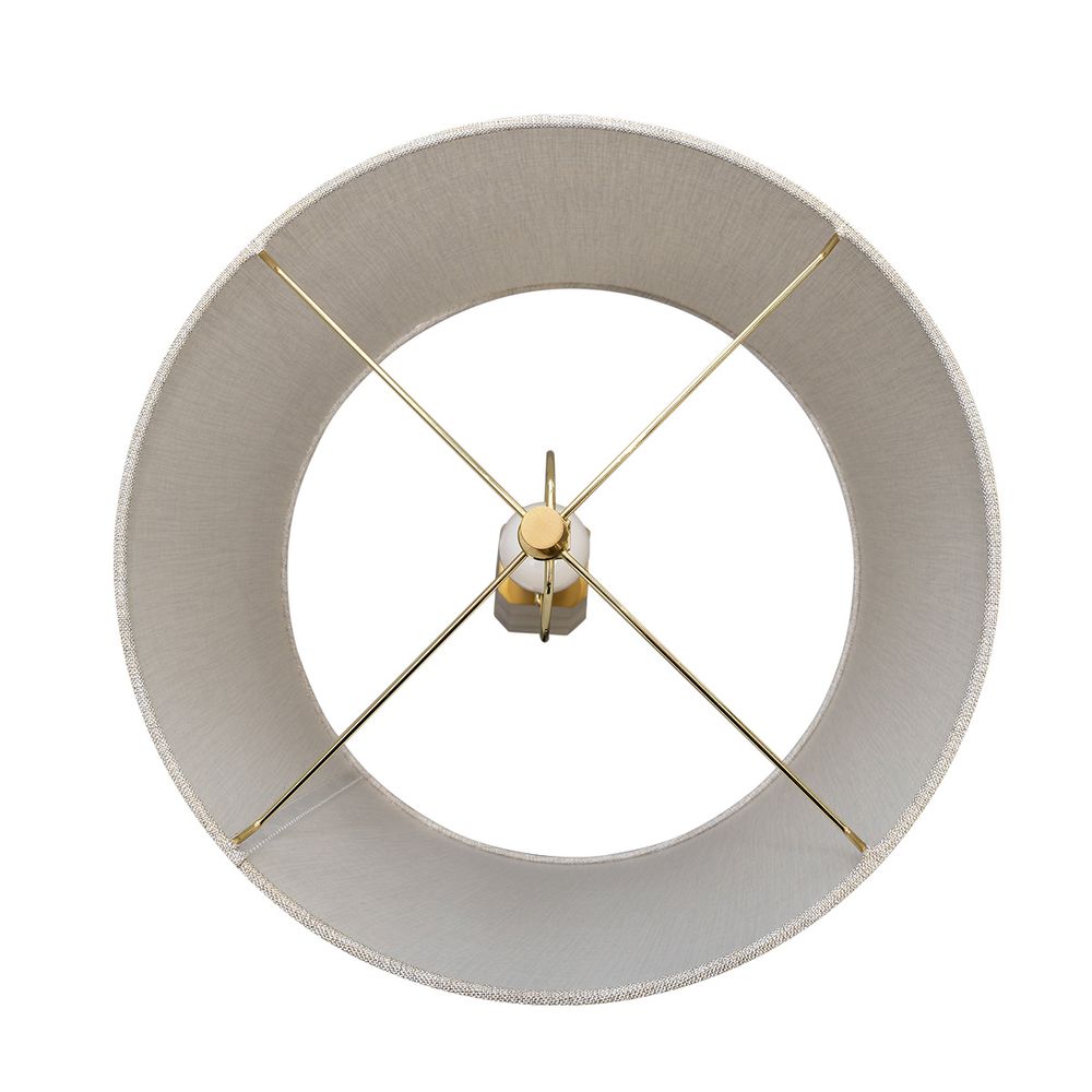 Dublin Table Lamp Alabaster Base With White Shade - B12446