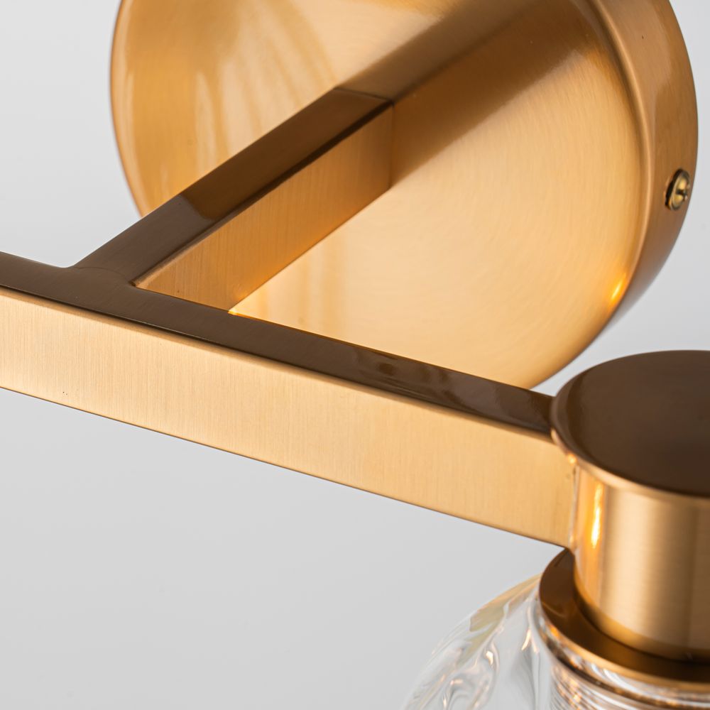 Charlize 2 Light Wall Light Brushed Brass - 20902