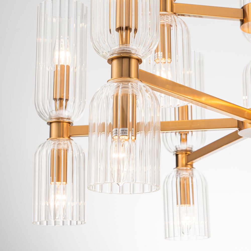 Hepburn Large Pendant Light Brushed Brass - 20904