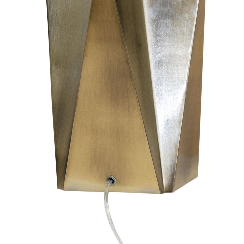 Nagano Table Lamp Brass Base With White Shade - 12425