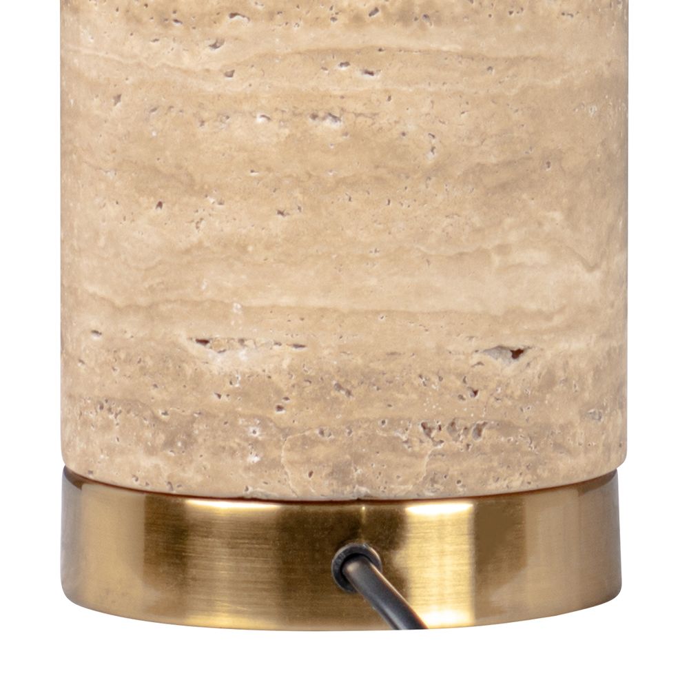 Zamora Table Lamp Brass & White - 12411