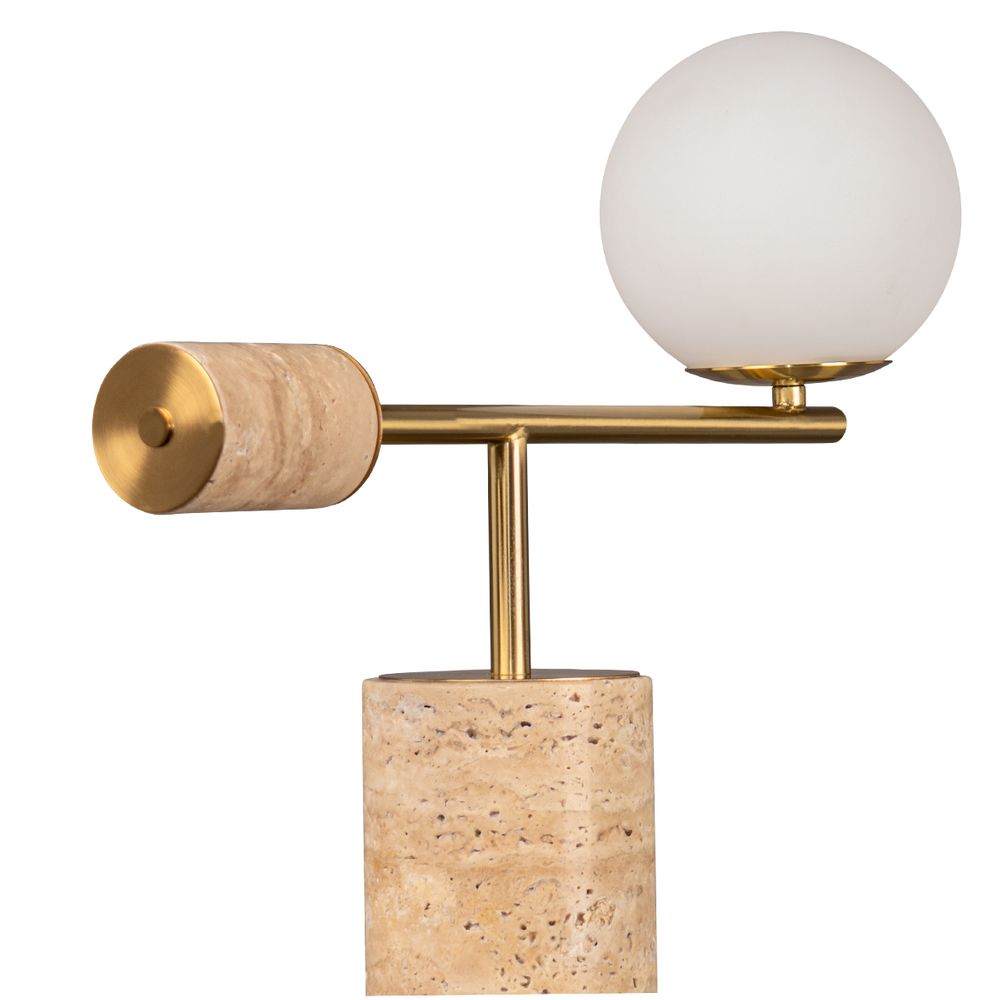 Zamora Table Lamp Brass & White - 12411
