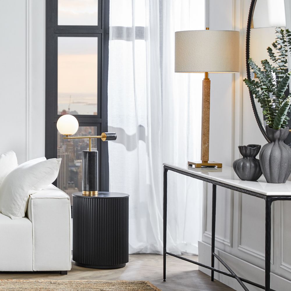 Zamora Table Lamp Brass & Black - 12414