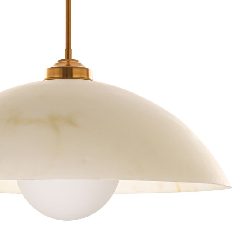 Bryson Medium Pendant Light Brushed Brass & White - 20886