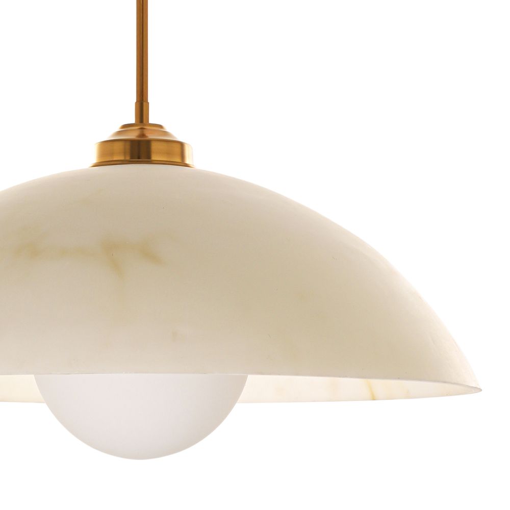 Bryson Large Pendant Light Brushed Brass & White - 20885