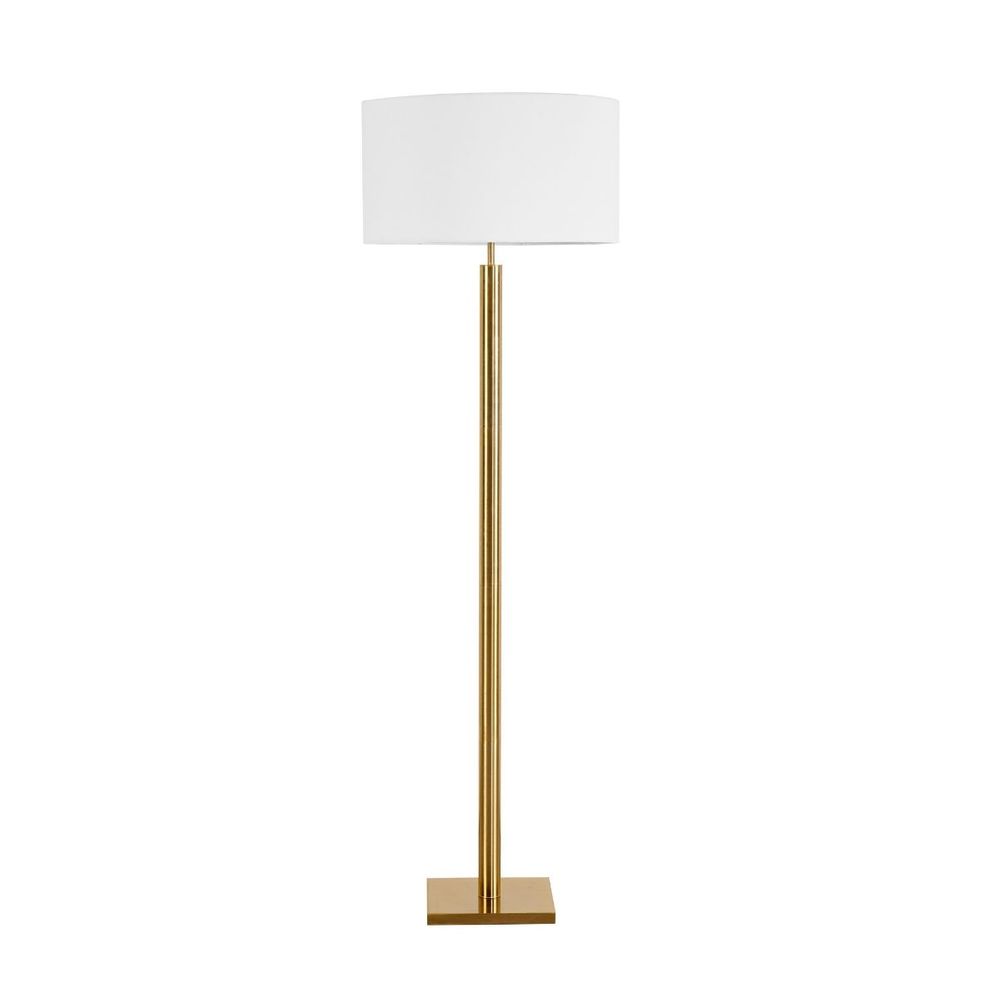 Kirkwall Floor Lamp White & Brass - 12494