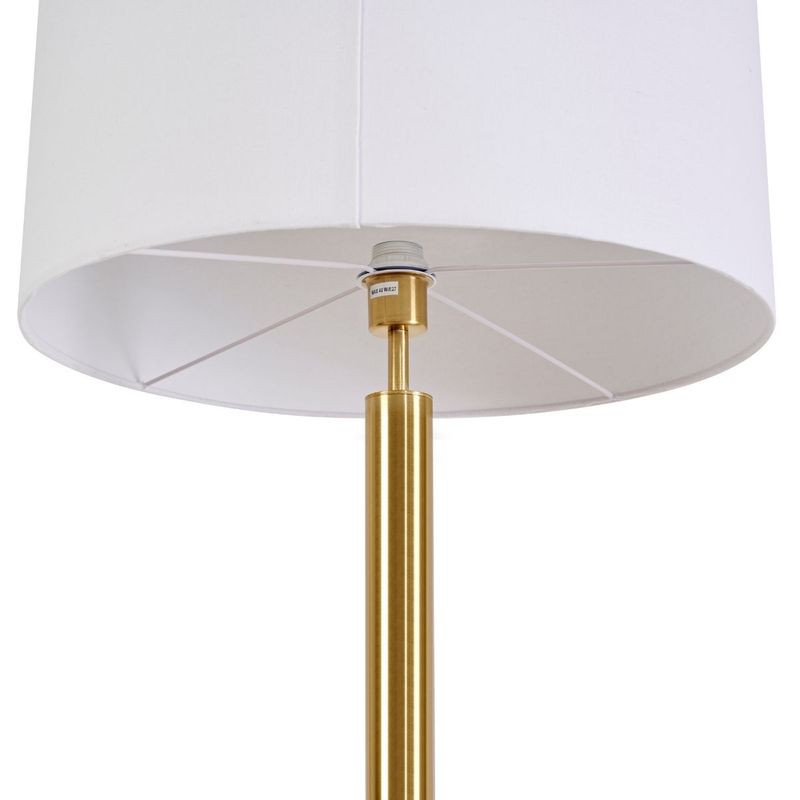 Kirkwall Floor Lamp White & Brass - 12494