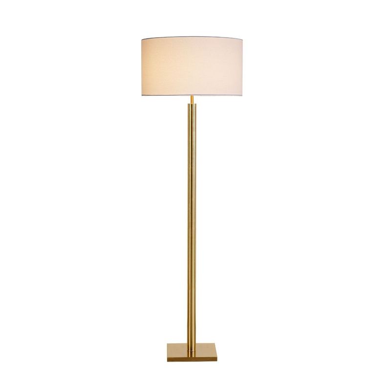 Kirkwall Floor Lamp White & Brass - 12494