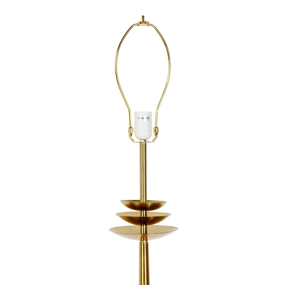 Regina Floor Lamp White & Brass - B12497