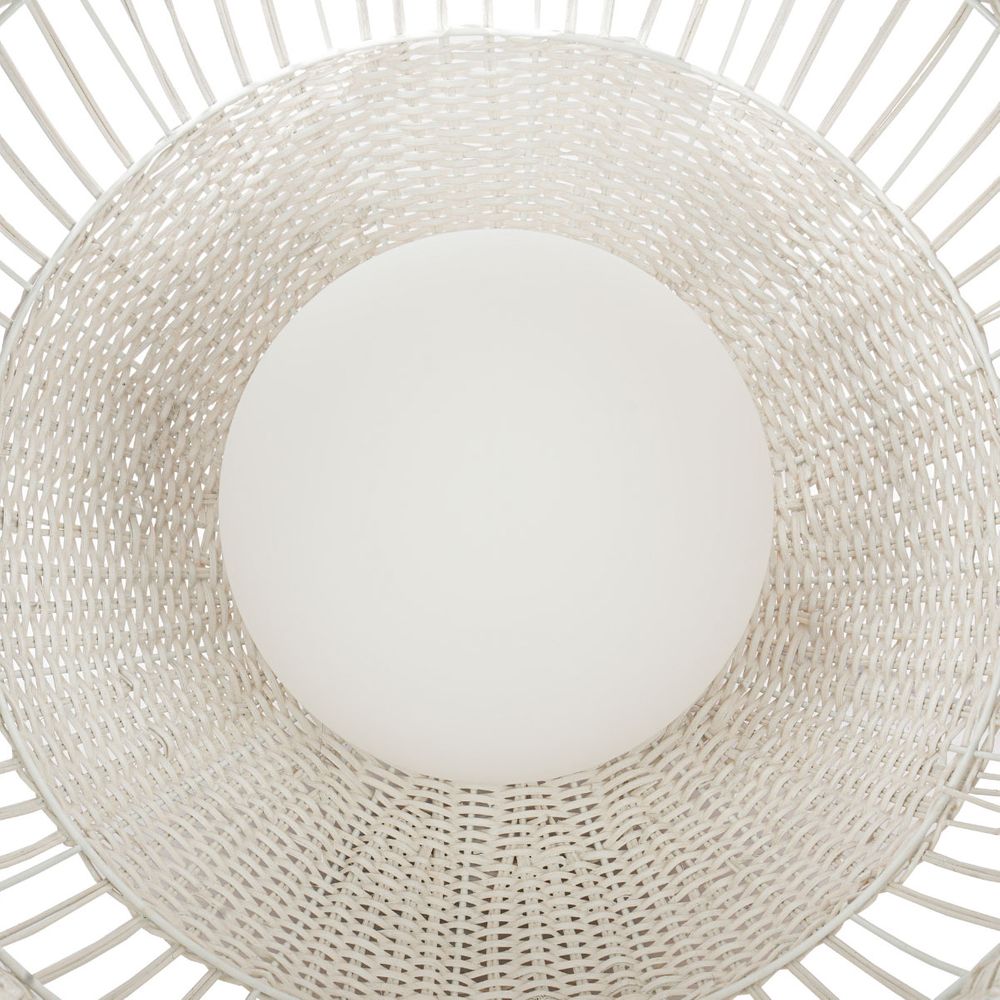 Fortaleza Medium Rattan Pendant Light White - 20908
