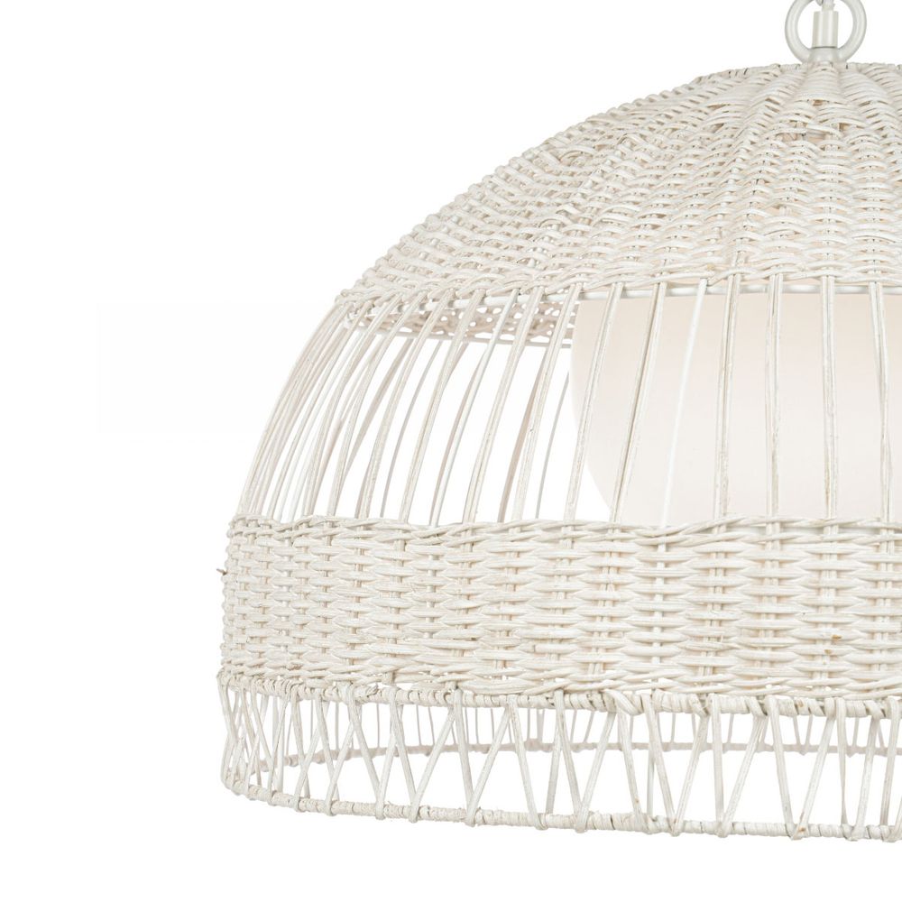 Fortaleza Medium Rattan Pendant Light White - 20908