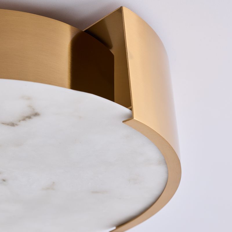 Pristina Flush Mount Light Antique Brass & Clear - 20895