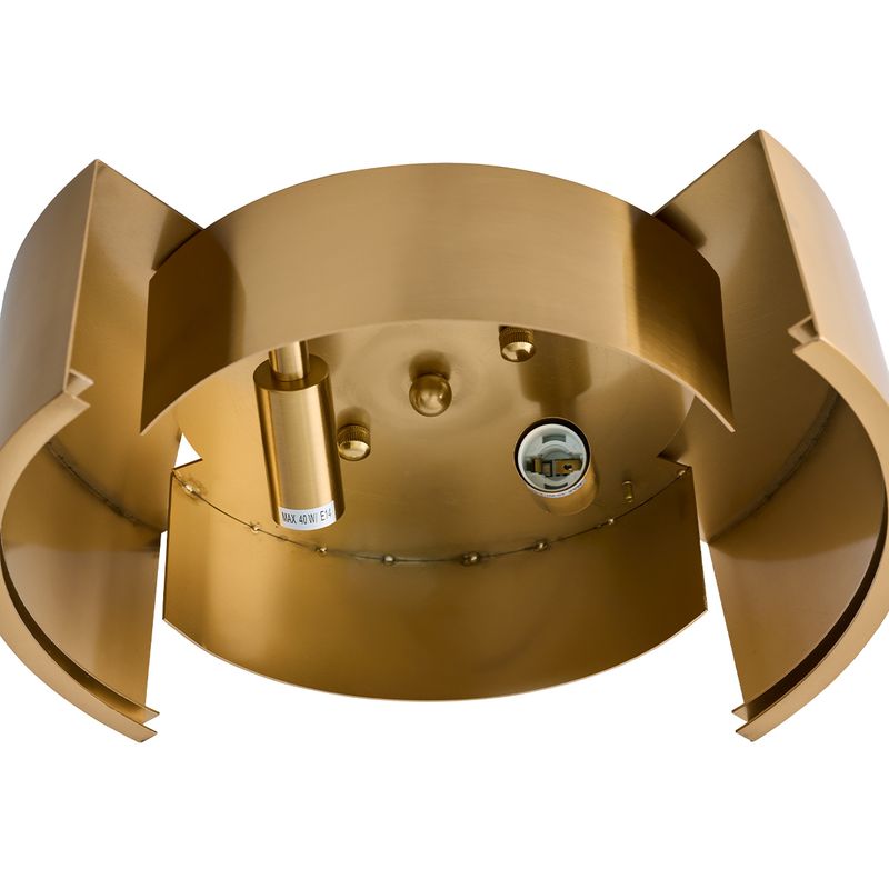 Pristina Flush Mount Light Antique Brass & Clear - 20895
