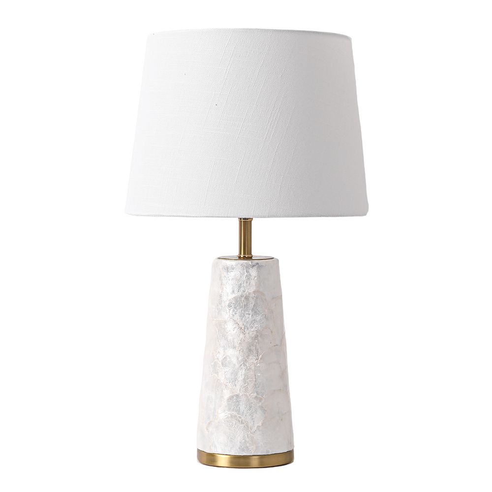 Isabela Table Lamp Natural & Brushed Brass - 12504