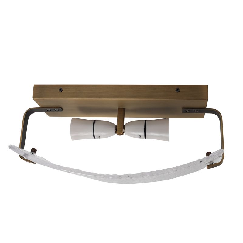 Hadley Wall Light Antique Brass & Clear - 20924