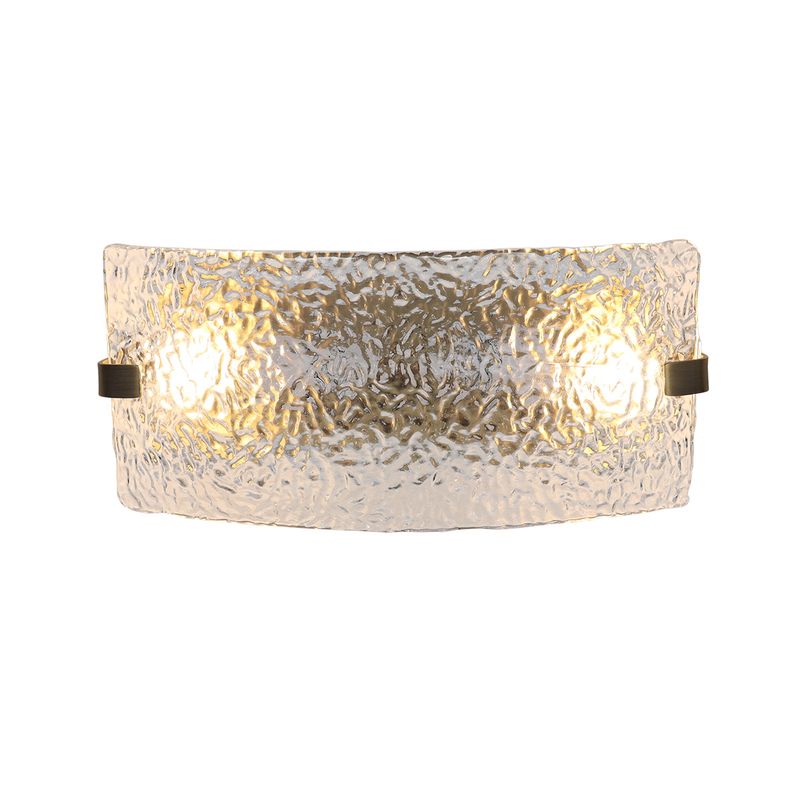 Hadley Wall Light Antique Brass & Clear - 20924