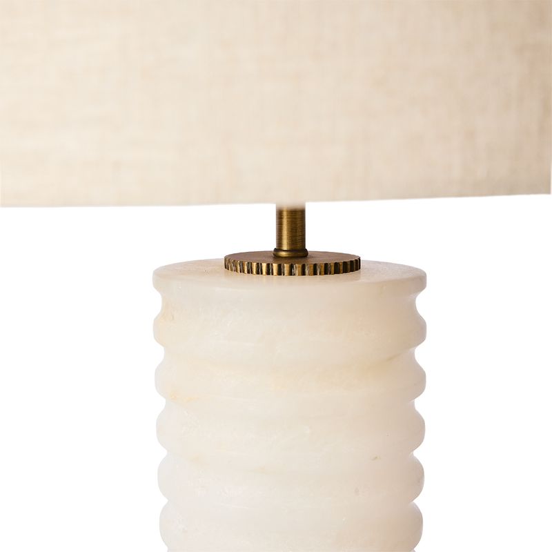 Linea Table Lamp Antique Brass & Natural - 12526
