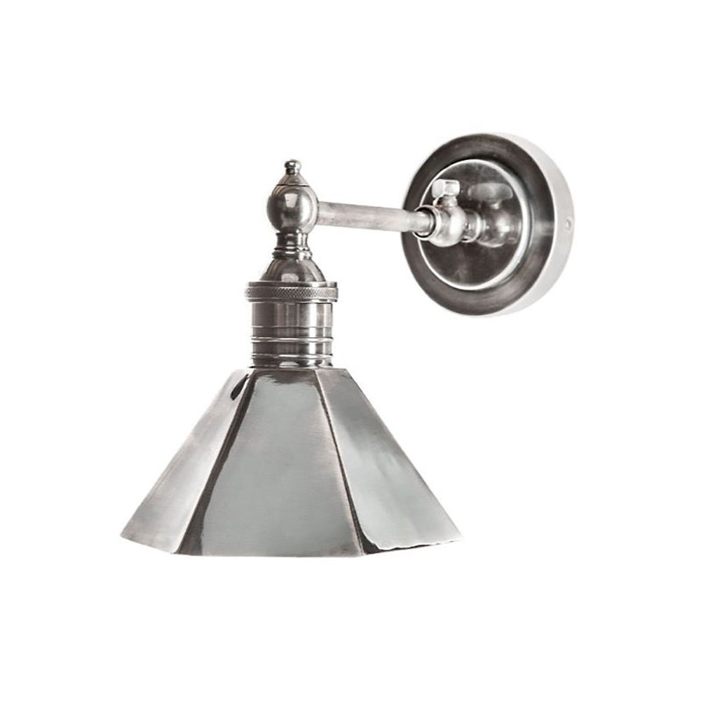 Mayfair 1 Light Sconce With Shade Antique Silver - ELPIM50193AS