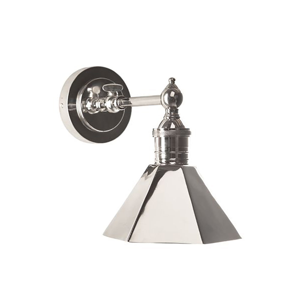Mayfair 1 Light Sconce With Shade Shiny Nickel - ELPIM50193SN