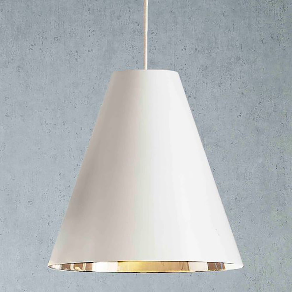 Buy Pendant Lights Australia Conrad 1 Light Pendant White Silver - ELASCON30WHTSIL