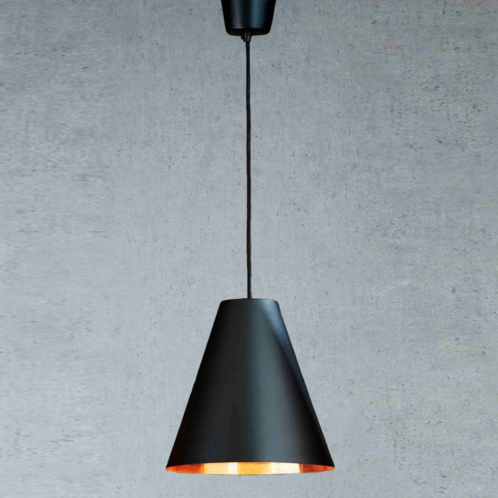 Buy Pendant Lights Australia Conrad 1 Light Pendant Black Copper - ELASCON30BLKCOP