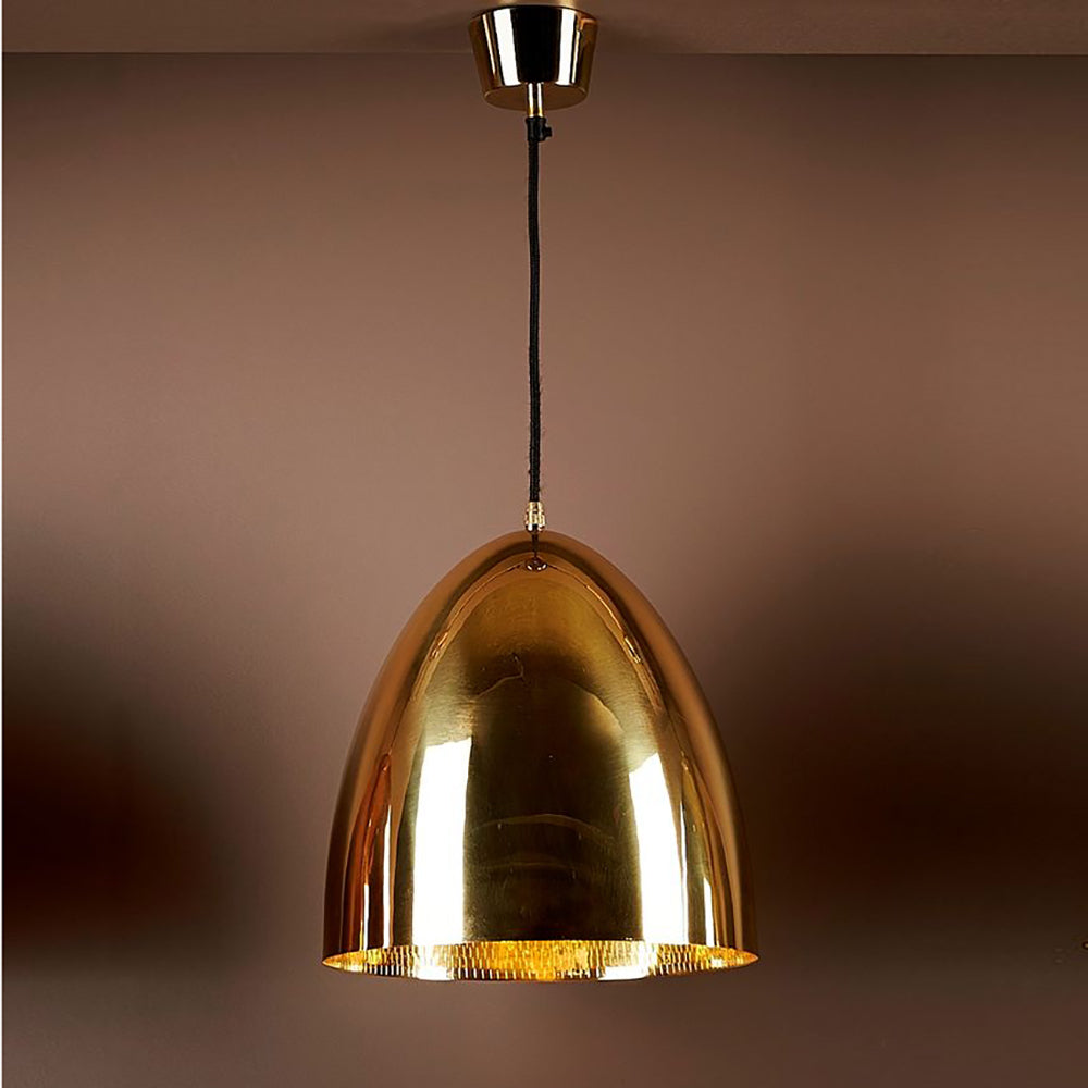 Buy Pendant Lights Australia Egg 1 Light Pendant Brass - ELAWEGGBRA