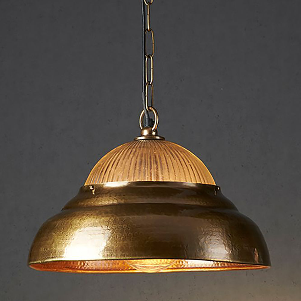 Atrium 1 Light Pendant Antique Brass - ELPIM50863AB