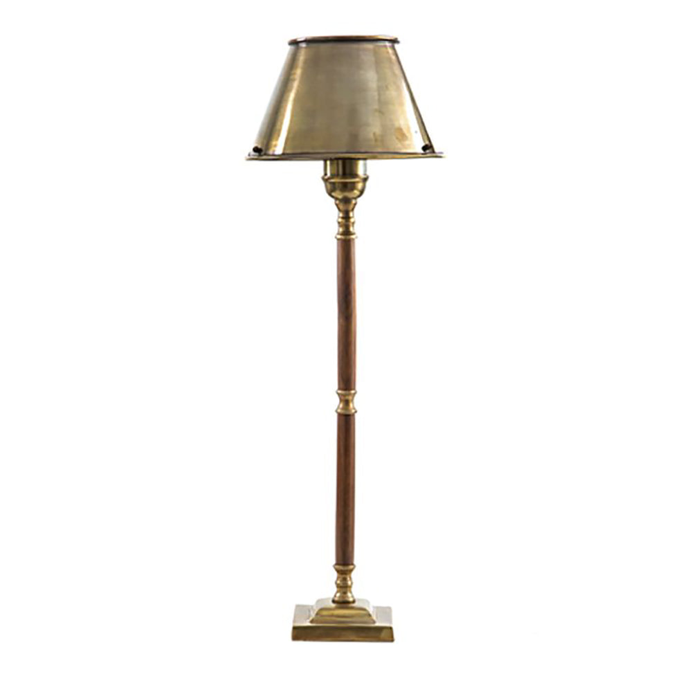 Buy Table Lamps Australia Nantucket Table Lamp with Metal Shade - Antique Brass/Dark Natural - ELPIM58202AB