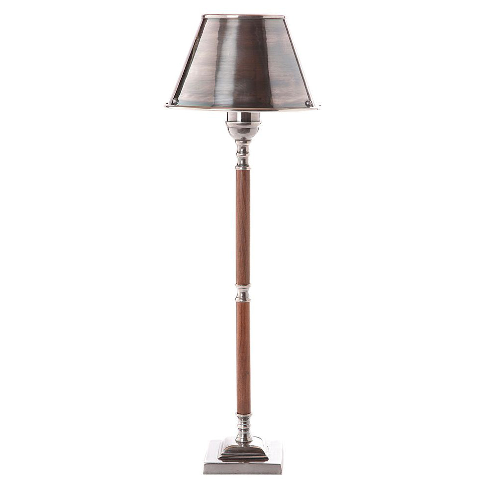 Nantucket Table Lamp with Metal Shade - Antique Silver/Dark Natural - ELPIM58202AS