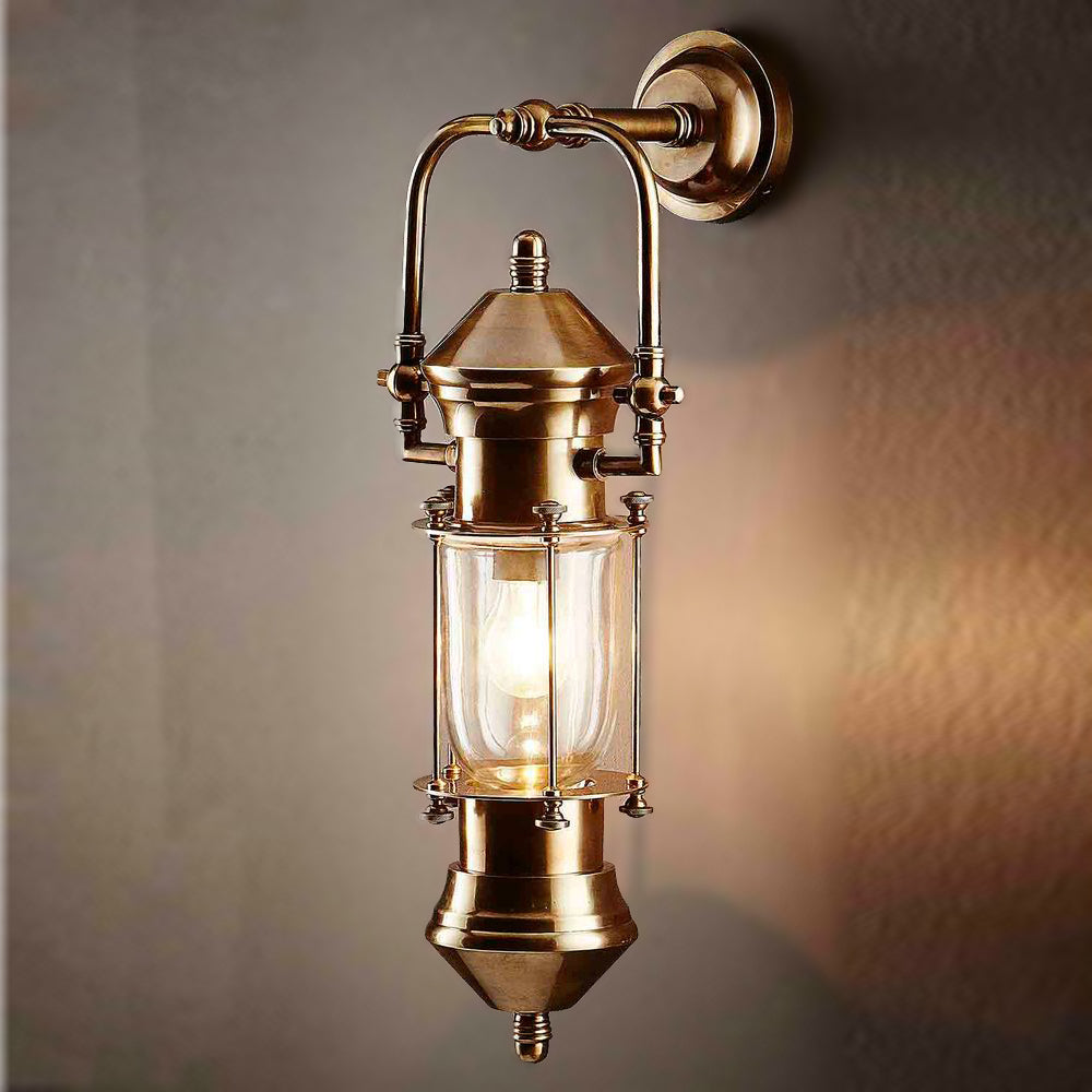Lisbon Outdoor Ship Lantern Antique Brass - ELPIM59951AB