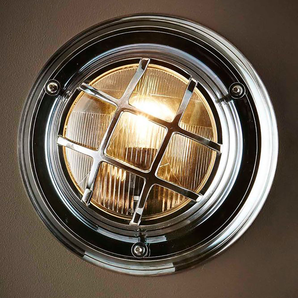 Jervis Outdoor Porthole Wall Light Silver - ELPIM59986AS