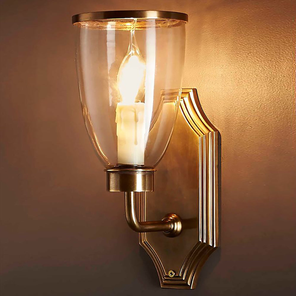 Westbrook 1 Light Sconce Brass With Glass Shade - ELPIM85350AB