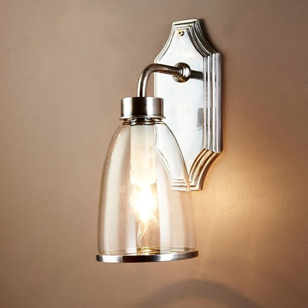 Westbrook 1 Light Sconce Silver With Glass Shade - ELPIM85350AS