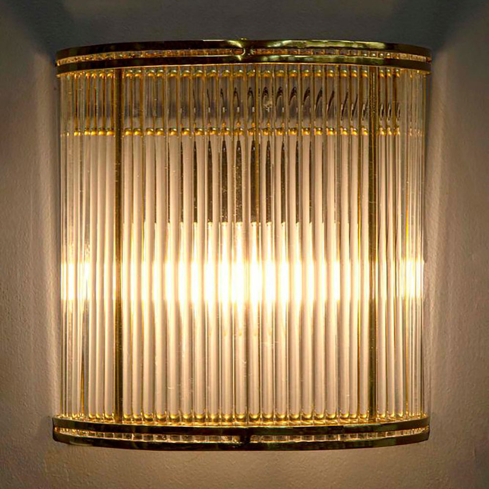 Verre Half Round Glass Wall Light Brass - ELJE13652B