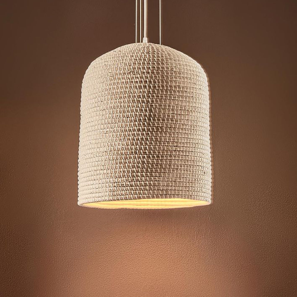 Buy Pendant Lights Australia Lombok basket 1 Light Pendant Cream - ELTIQ102894