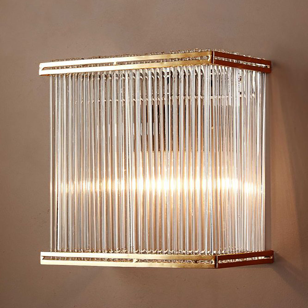 Verre Rectangular Glass Wall Light Brass - ELJE13654B