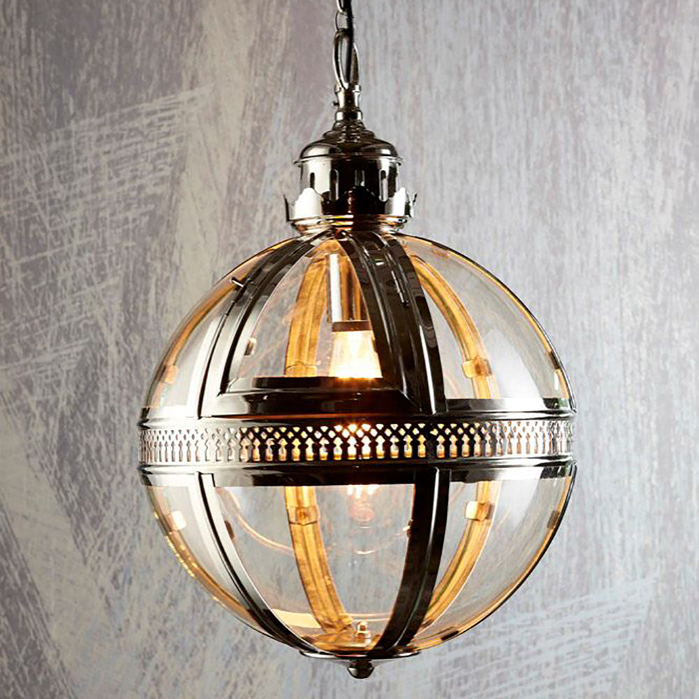 Buy Pendant Lights Australia Saxon 1 Light Pendant Small Shiny Nickel - ELCITWRT18SAS