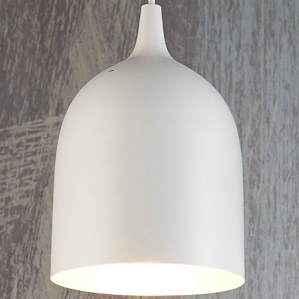 Buy Pendant Lights Australia Lumi-R 1 Light Pendant White Label Silver - ELLUM27WHTSIL